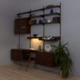 Kristiansen bay rosewood wall unit with desk scaled
