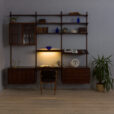 Kristiansen bay rosewood wall unit with desk scaled