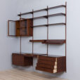 Kristiansen bay rosewood wall unit with desk scaled