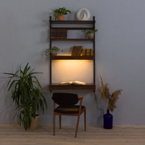22034 Modular rosewood Kai Kristiansen desk wall unit with a lamp shelf, Denmark 1960s-2 Modular rosewood Kai Kristiansen desk wall unit with a lamp shelf Denmark s scaled