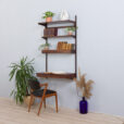 Modular rosewood Kai Kristiansen desk wall unit with a lamp shelf Denmark s scaled