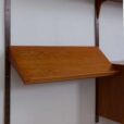 Modular teak wal unit shelving system with cabinets and exposition shelf by Thygesen and Sorensen for Hansen Guldborg
