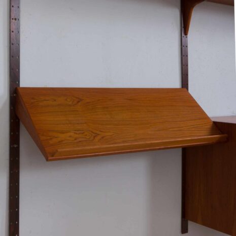 22039 Modular teak wal unit shelving system with 2 cabinets and exposition shelf by Thygesen and Sorensen for Hansen _ Guldborg-12 Modular teak wal unit shelving system with cabinets and exposition shelf by Thygesen and Sorensen for Hansen Guldborg