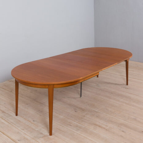 22054 Skovmand _ Andersen Okrągły stół do jadalni z drewna tekowego, Dania, lata 1960-7 Skovmand Andersen Round Teak extension Dining Table Denmark s scaled