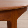 Extendable round teak dining table Model by H