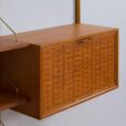Cadovius Royal Cado teak wall unit with a secretary desk and  modular shelves Denmark s