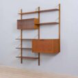 Cadovius Royal Cado teak wall unit with a secretary desk and  modular shelves Denmark s