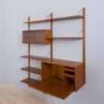 Cadovius Royal Cado teak wall unit with a secretary desk and  modular shelves Denmark s