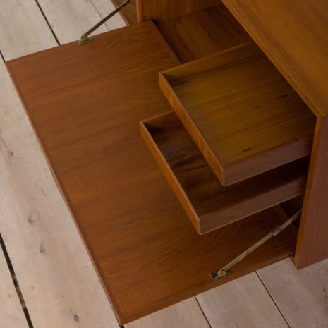 22056 Cadovius Royal Cado teak wall unit with a secretary desk and 6 modular shelves, Denmark 1960s-9 Cadovius Royal Cado teak wall unit with a secretary desk and modular shelves Denmark s