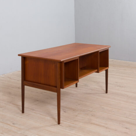 22060 Danish teak freestanding desk with 6 drawers, 1960s-10 Danish teak freestanding desk with drawers s scaled