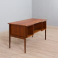 Danish teak freestanding desk with drawers s scaled