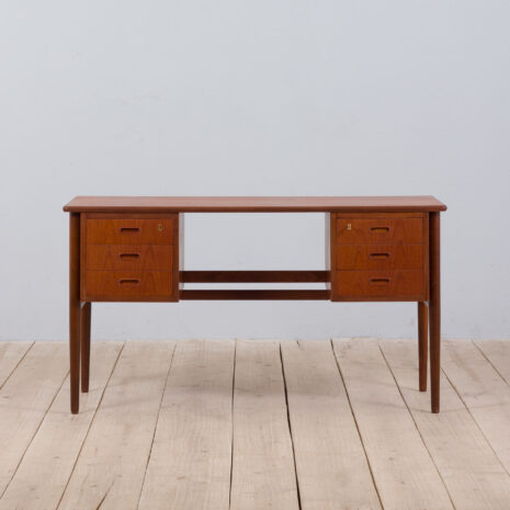 22060 Danish teak freestanding desk with 6 drawers, 1960s-5 Danish teak freestanding desk with drawers s scaled