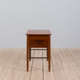 Vintage Danish teak vanity desk with a hidden mirror and drawers s scaled