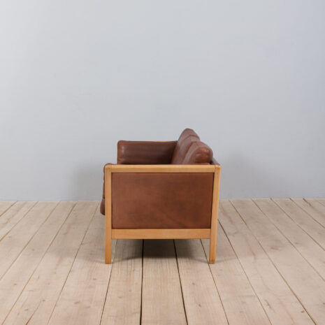 22063 Vintage 3 seater sofa in brown leather by Mogens Hansen, 1960s-4 Vintage seater sofa in brown leather by Mogens Hansen s scaled