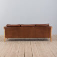 Vintage  seater sofa in brown leather by Mogens Hansen s  scaled