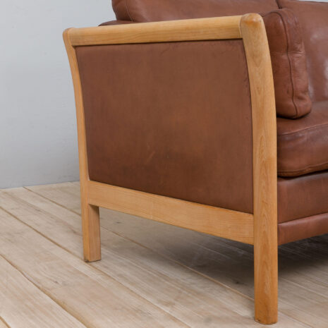 22063 Vintage 3 seater sofa in brown leather by Mogens Hansen, 1960s-8 Vintage seater sofa in brown leather by Mogens Hansen s scaled