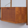 Teak Royal Cado wall unit with a secretary desk and modular shelves by P