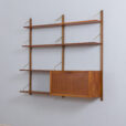Teak Royal Cado wall unit with a secretary desk and modular shelves by P