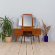 Norwegian dressing table with a mirror teak vanity with drawers scaled