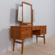 Norwegian dressing table with a mirror teak vanity with drawers scaled