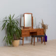 Norwegian dressing table with a mirror teak vanity with drawers scaled