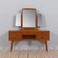 Norwegian dressing table with a mirror teak vanity with drawers scaled