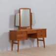 Norwegian dressing table with a mirror teak vanity with drawers scaled