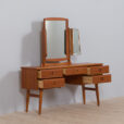 Norwegian dressing table with a mirror teak vanity with drawers scaled