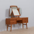 Norwegian dressing table with a mirror teak vanity with drawers scaled
