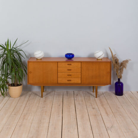 22074 Scandinavian mid century teak sideboard with 4 drawers-1 Scandinavian mid century teak sideboard with drawers scaled