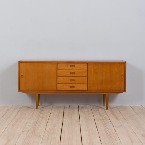 22074 Scandinavian mid century teak sideboard with 4 drawers-3 Scandinavian mid century teak sideboard with drawers scaled