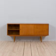 Scandinavian mid century teak sideboard with drawers scaled