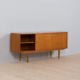Scandinavian mid century teak sideboard with drawers scaled