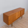Scandinavian mid century teak sideboard with drawers scaled