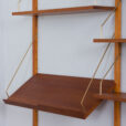 Modular teak wall unit with  cabinets and home office desk PS Sorensen Cadovius shelving system Denmark s  scaled