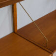 Modular teak wall unit with  cabinets and home office desk PS Sorensen Cadovius shelving system Denmark s  scaled