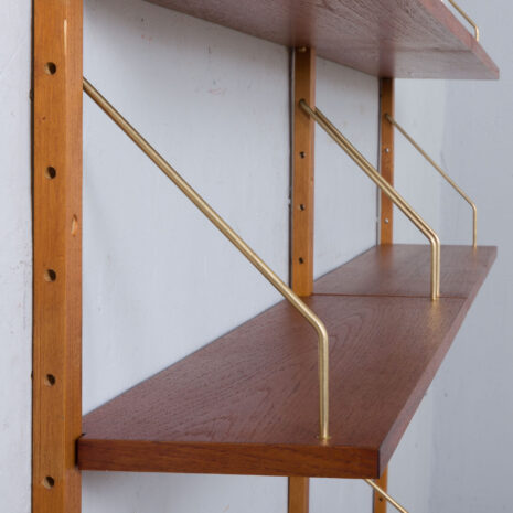 22079.1 Vintage modular teak shelving system with a desk and a cabinet in style of Sorensen Cadovius wall unit, Denmark 1960s-13 VintageRandersmodularteakshelvingsystemwithadesk,SorensenCadoviuswallunit,Denmarks