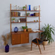 VintageRandersmodularteakshelvingsystemwithadesk,SorensenCadoviuswallunit,Denmarks