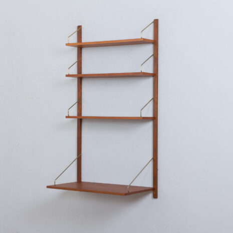 22080 Home office Cadovius teak wall unit with a desk shelf, Denmark, 1960s-4 Home office Cadovius teak wall unit with a desk shelf Denmark s scaled