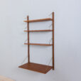 Home office Cadovius teak wall unit with a desk shelf Denmark s  scaled