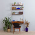 Home office teak desk wall unit with modular shelves by Thygesen and Sorensen for Hansen Guldborg Denmark s scaled