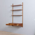 Home office teak desk wall unit with modular shelves by Thygesen and Sorensen for Hansen Guldborg Denmark s scaled