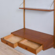 Home office teak desk wall unit with modular shelves by Thygesen and Sorensen for Hansen Guldborg Denmark s scaled