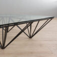 Vintage Alanda glass coffee table in style of Paolo Piva for BB Italia scaled