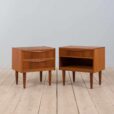 Danish teak nightstands with a drawer