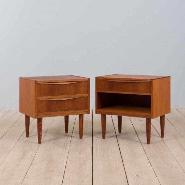Danish teak  nightstands with a drawer