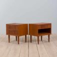 Danish teak nightstands with a drawer