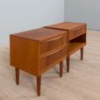 Danish teak nightstands with a drawer