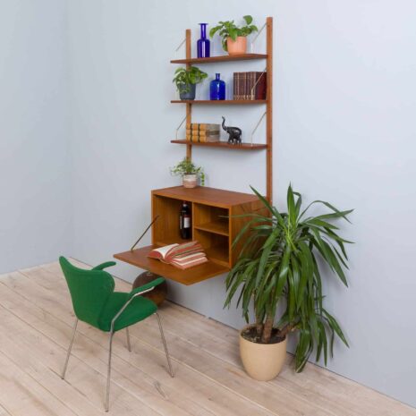 21289 Cadovius Sorensen home office secretary with 3 shelves wall unit-3 Cadovius Sorensen home office secretary with shelves wall unit