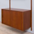 Hansen Guldborg one bay teak wall unit with  shelves and  sliding doors cabinet za